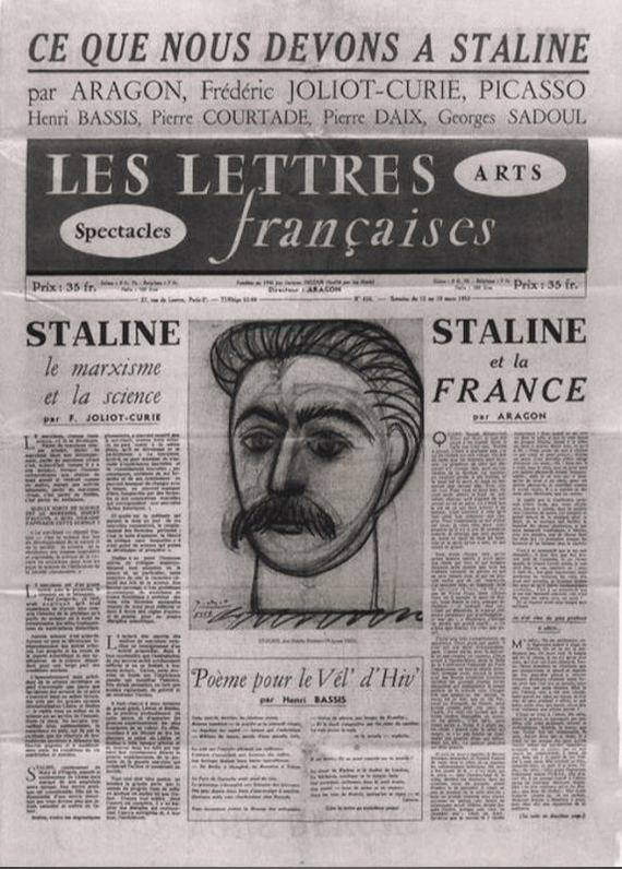 История: «Свободны как искусство». Портрет Иосифа Сталина руки Пабло Пикассо для первой полосы газеты Les Lettres Françaises 